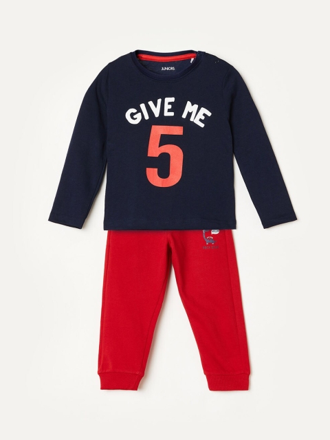

Juniors by Lifestyle Boys Black & Red Printed Night Suit 8903733041123