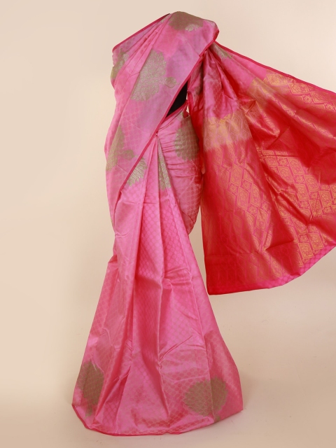 

Pothys Pink Woven Design Kanjeevaram Saree