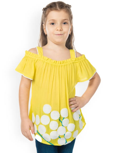 

Cherry Crumble Girls Yellow Solid Top
