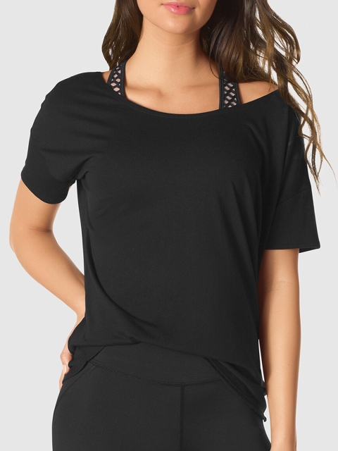 

La Senza Women Black Solid Lounge T-shirt