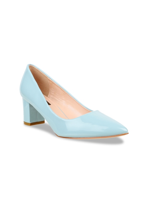 

Flat n Heels Women Blue Solid Block Heels