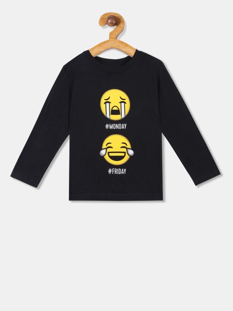 

The Childrens Place Boys Black Printed Round Neck T-shirt