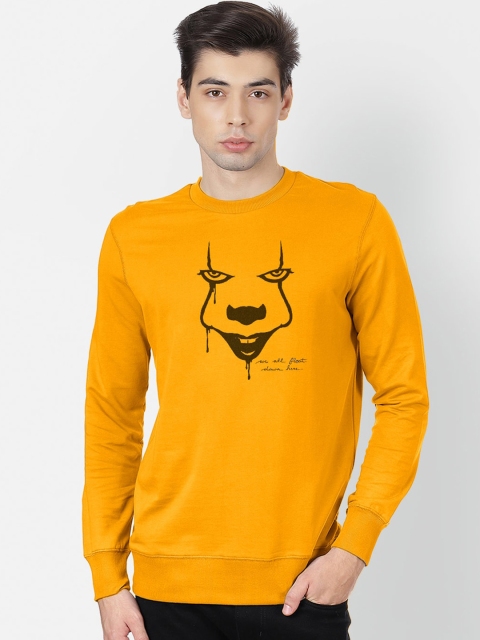 

Free Authority IT Print Yellow Sweatshirt for Men