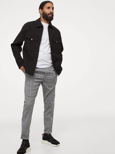 

H&M Men Black Solid Shirt Jacket