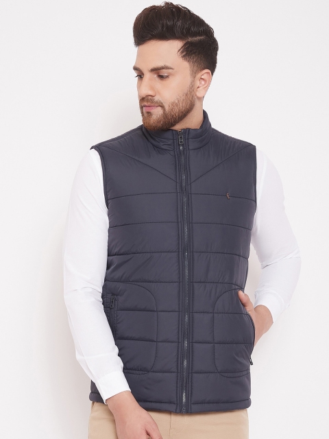 Canary London Men Navy Blue Solid Puffer Jacket