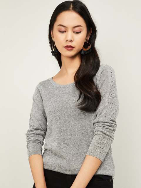 

CODE by Lifestyle Women Grey Solid Pullover Sweater