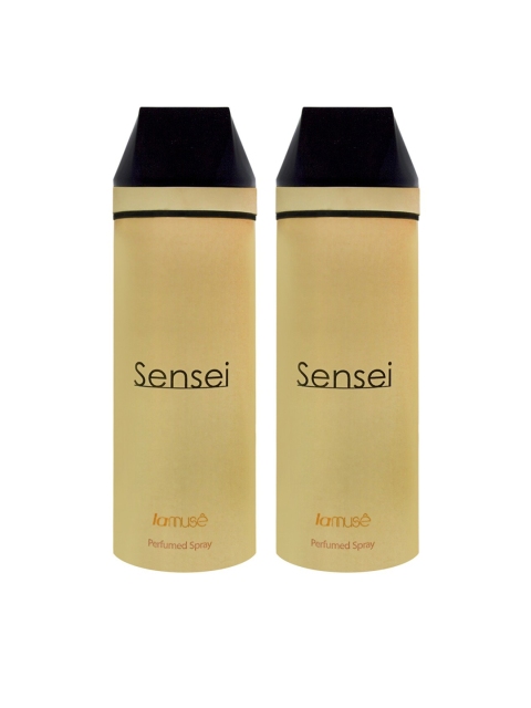 

lamuse Men Set Of 2 Sensei Perfume Deodorant Body Spray, Brown