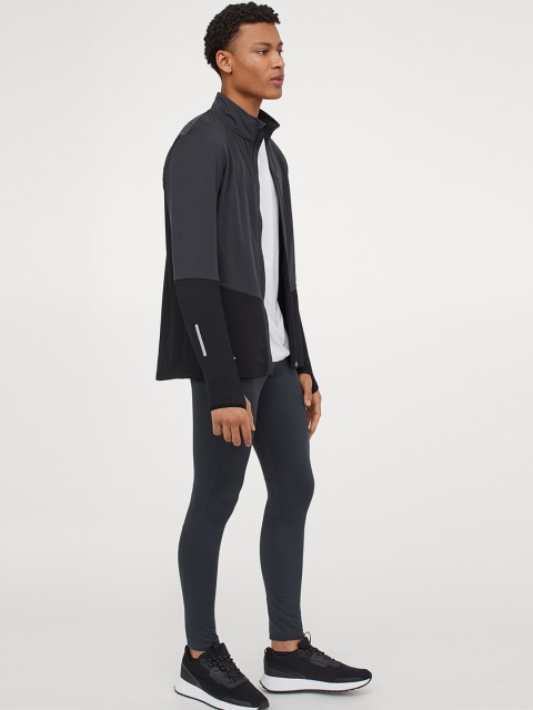 

H&M Men Charcoal Grey Running Sustainable Tights