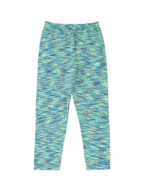 

RAINE AND JAINE Girls Green & Blue Printed Ankle Length NEP Leggings
