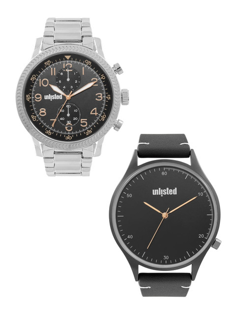 

UNLISTED A KENNETH COLE PRODUCTION Men Set Of 2 Black Analogue Watch UL51146001