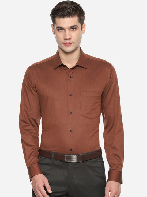 

Van Heusen Men Brown Regular Fit Solid Formal Shirt