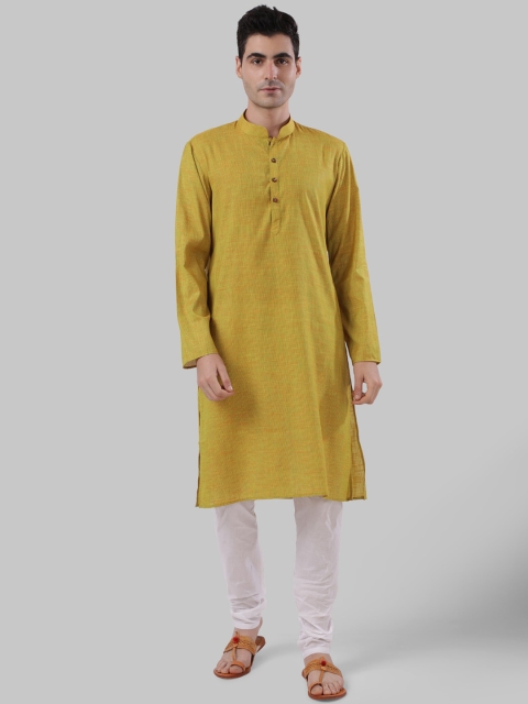 

Ethnix by Raymond Men Brown Embroidered Straight Kurta