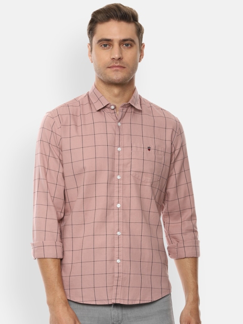 

Louis Philippe Jeans Men Pink Slim Fit Checked Casual Shirt