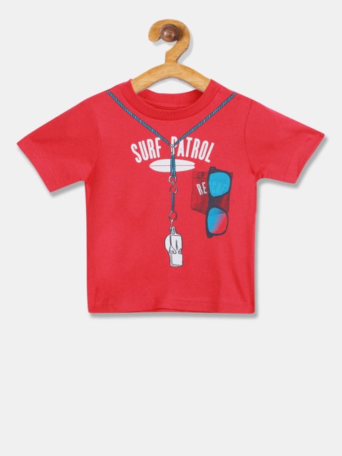 

The Childrens Place Boys Red Printed Round Neck T-shirt