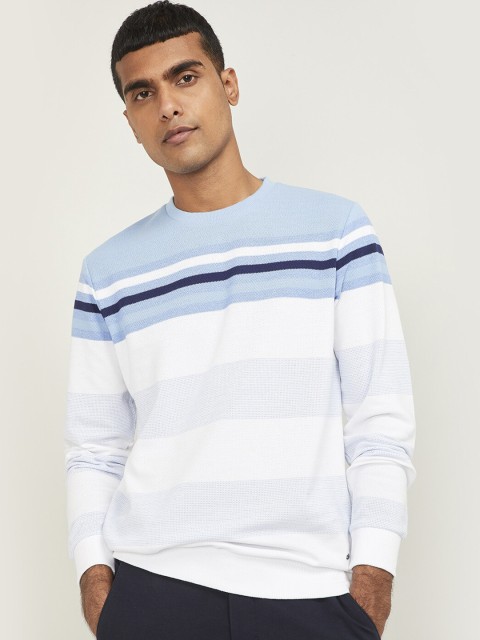 

CODE by Lifestyle Men White Striped Sweatshirt