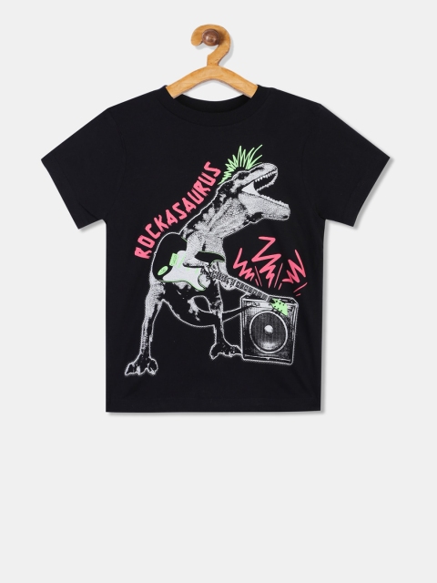 

The Childrens Place Boys Black Printed Round Neck T-shirt