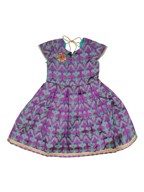 

YOUNG BIRDS Girls Purple Printed Fit and Flare Dress