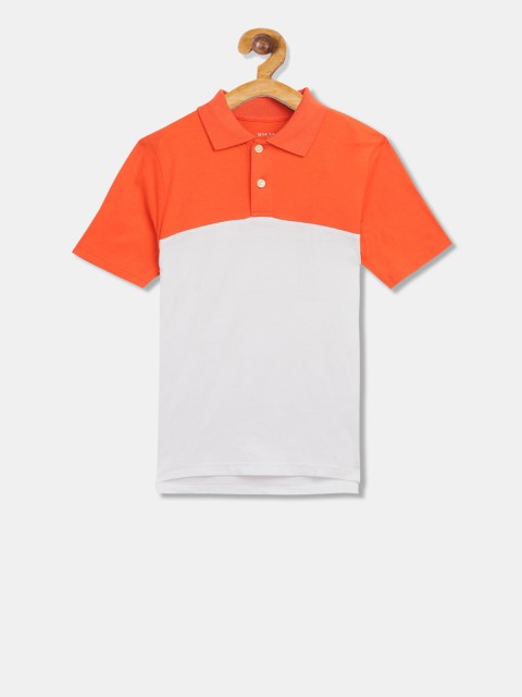 

The Childrens Place Boys White Colourblocked Polo Collar T-shirt