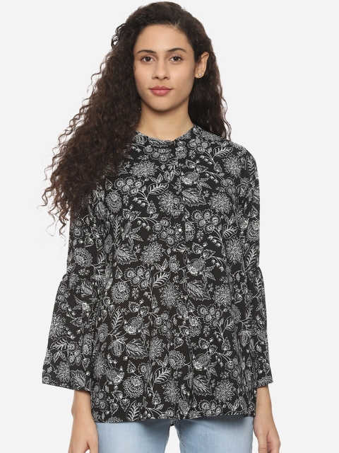 

Van Heusen Woman Black Floral Printed Top