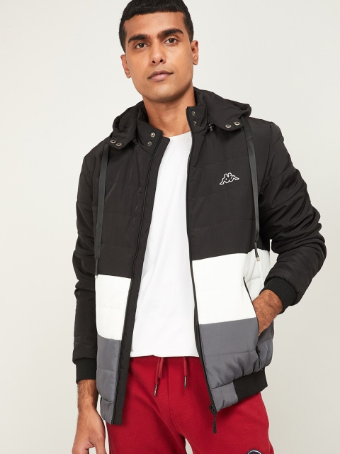 

Kappa Men Black & Grey Colourblocked Bomber Jacket