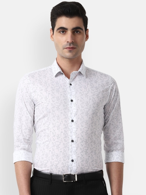 

Louis Philippe Sport Men White Slim Fit Printed Casual Shirt