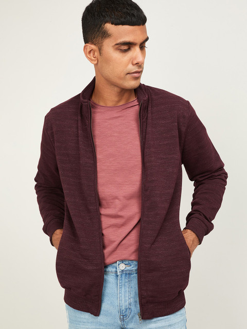 

CODE by Lifestyle Men Burgundy Solid Sweatshirt