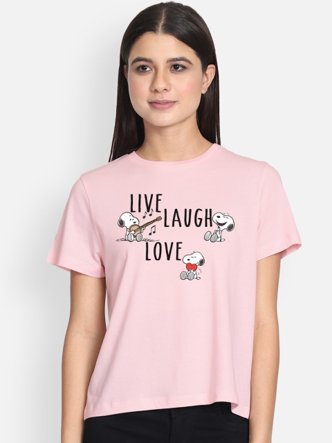 

Free Authority Peanuts Pink Printed T-shirt for Women