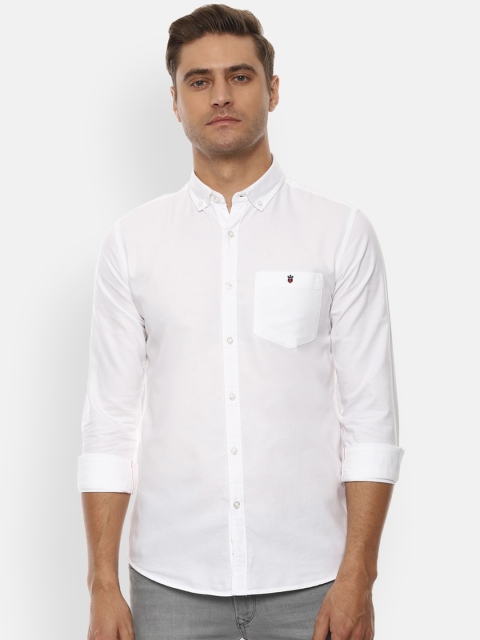 

Louis Philippe Jeans Men White Slim Fit Solid Casual Shirt