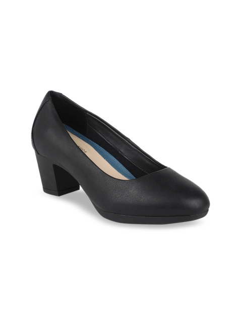 

Hush Puppies Women Black Solid Pumps