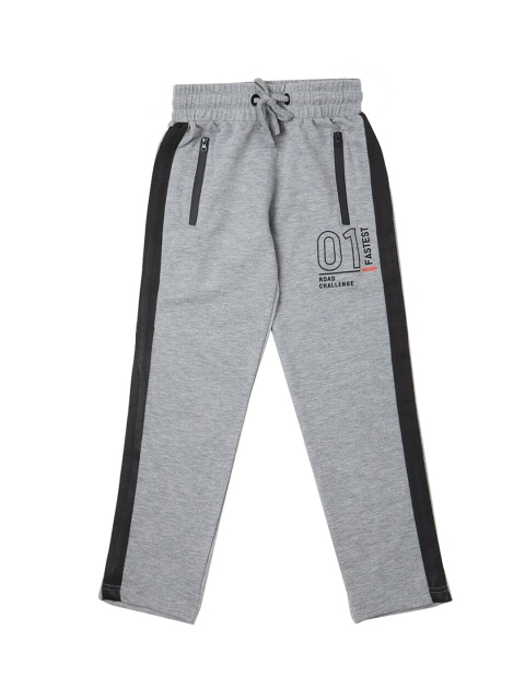Sweet Dreams Boys Grey Melange Solid Lounge Pants