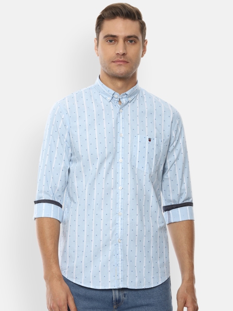 

Louis Philippe Jeans Men Blue Slim Fit Printed Casual Shirt