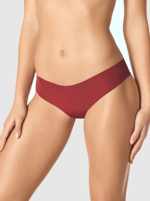

La Senza Women Maroon Solid No Show Thongs 11052636-3P5E