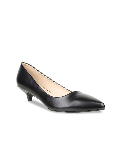 

Flat n Heels Women Black Solid Pumps