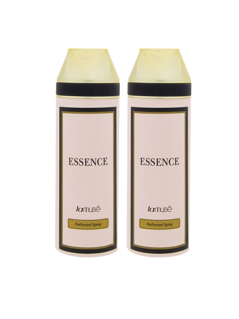 

lamuse Pack of 2 ESSENCE Perfume Deodrant Body Spray 400 ml, White