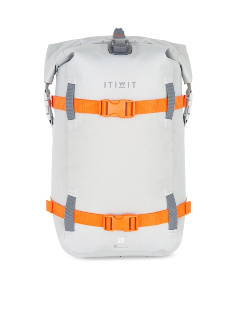 

ITIWIT By Decathlon Unisex Grey & Orange Solid Backpack