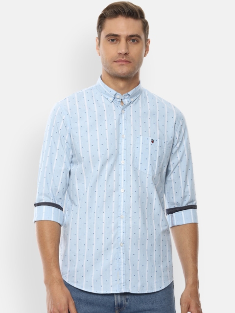 

Louis Philippe Jeans Men Blue Slim Fit Printed Casual Shirt
