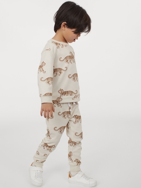 

H&M Boys Beige 2-Piece Printed Set