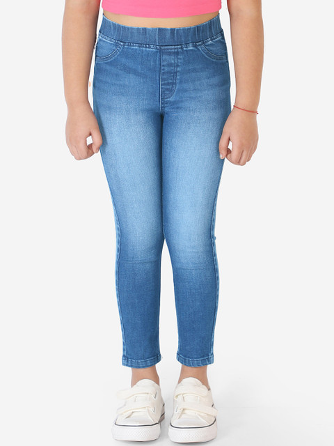 

naughty ninos Girls Blue Washed Denim Jeggings