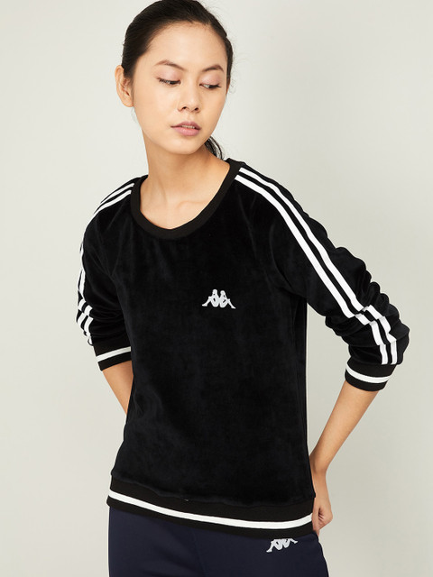 

Kappa Women Black Solid Sweatshirt