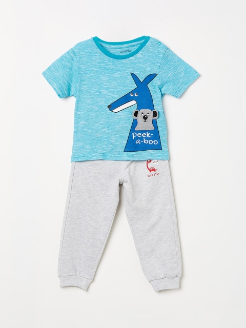 

Juniors by Lifestyle Infant Boys Blue & Grey Printed Night Suit 8903733041178