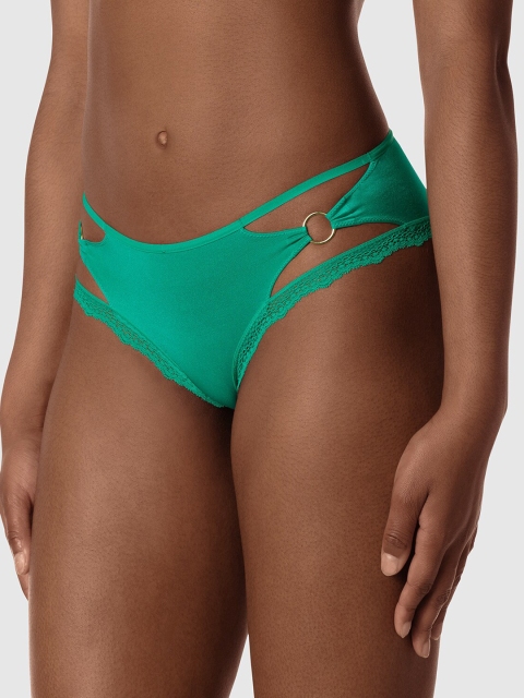 

La Senza Women Green Solid Bikini Briefs 11152294-0CFQ