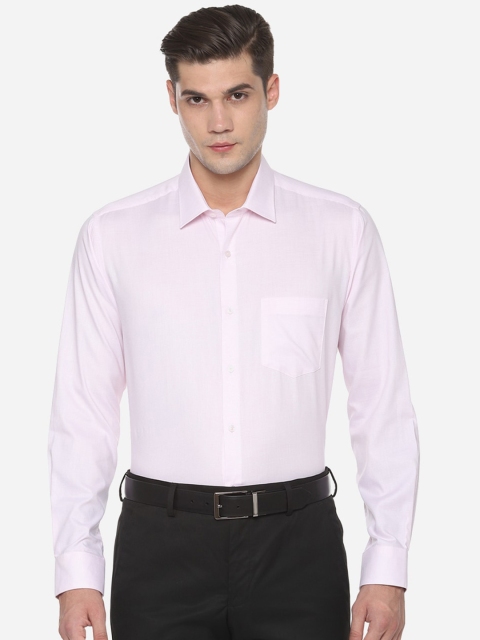 

Van Heusen Men Pink Self Design Formal Shirt