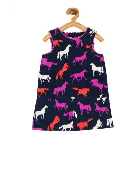 

YOUNG BIRDS Girls Multicoloured Printed A-Line Dress, Multi