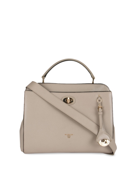 

Da Milano Beige Solid Handheld Bag