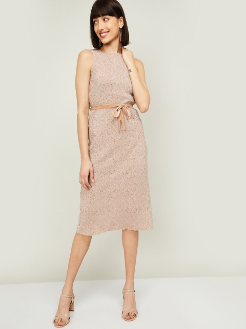 

CODE by Lifestyle Women Gold-Toned Printed A-Line Dress