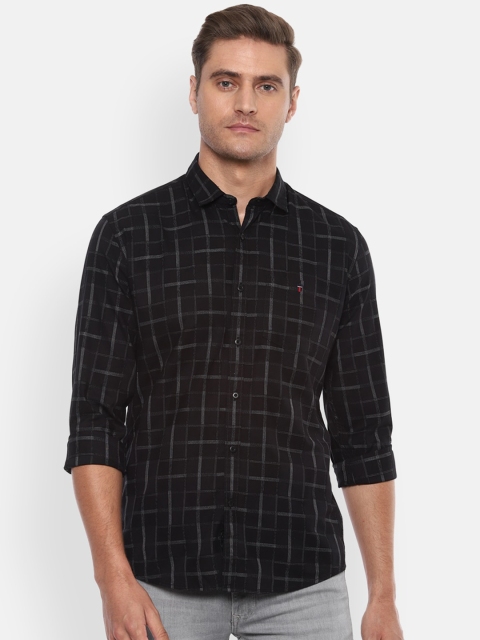 

Louis Philippe Jeans Men Black Slim Fit Printed Casual Shirt