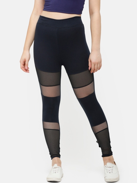 

De Moza Women Navy Blue Solid Sports Leggings