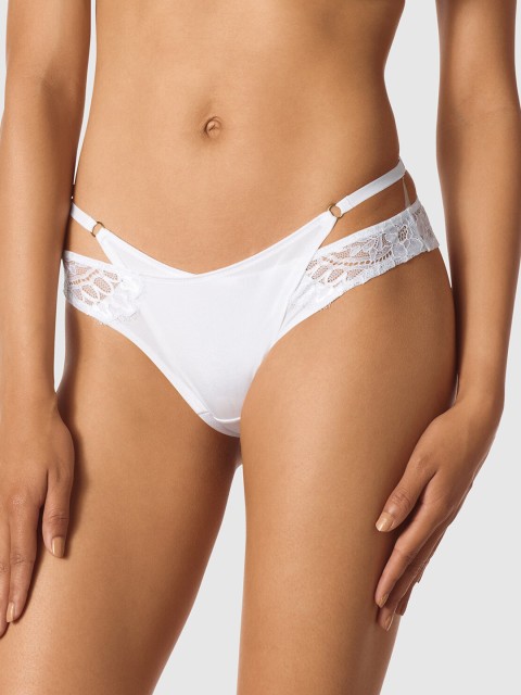 

La Senza Women White Solid Sexy Obv Non Col Bikini Briefs 11152296-94D3