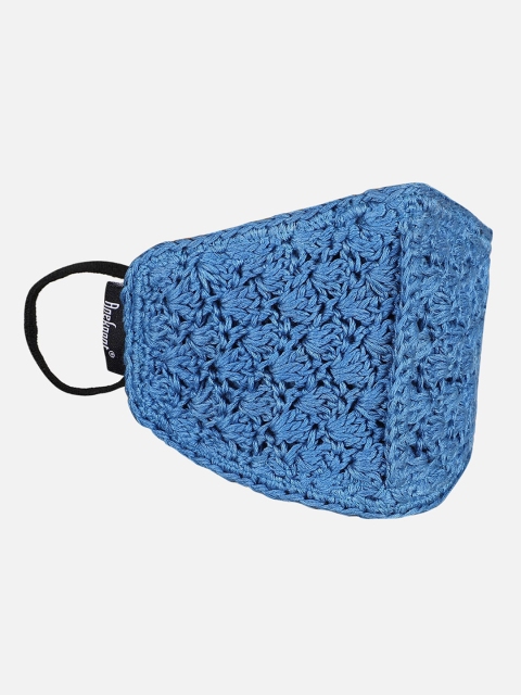 

Anekaant Women Blue 3-Ply Knitted Cotton Reusable Face Mask