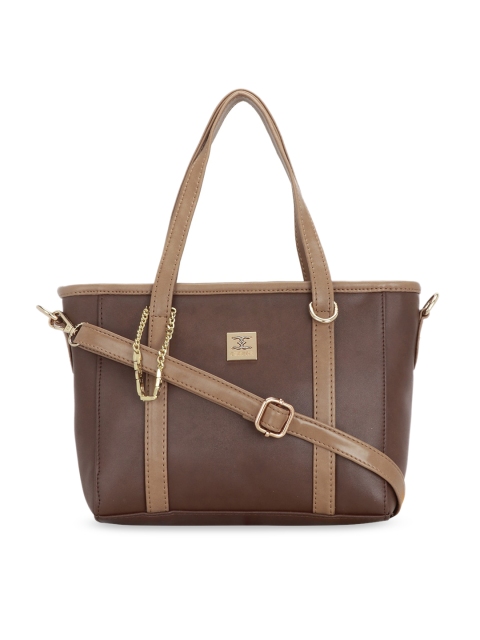 

ESBEDA Coffee Brown Solid Handheld Bag